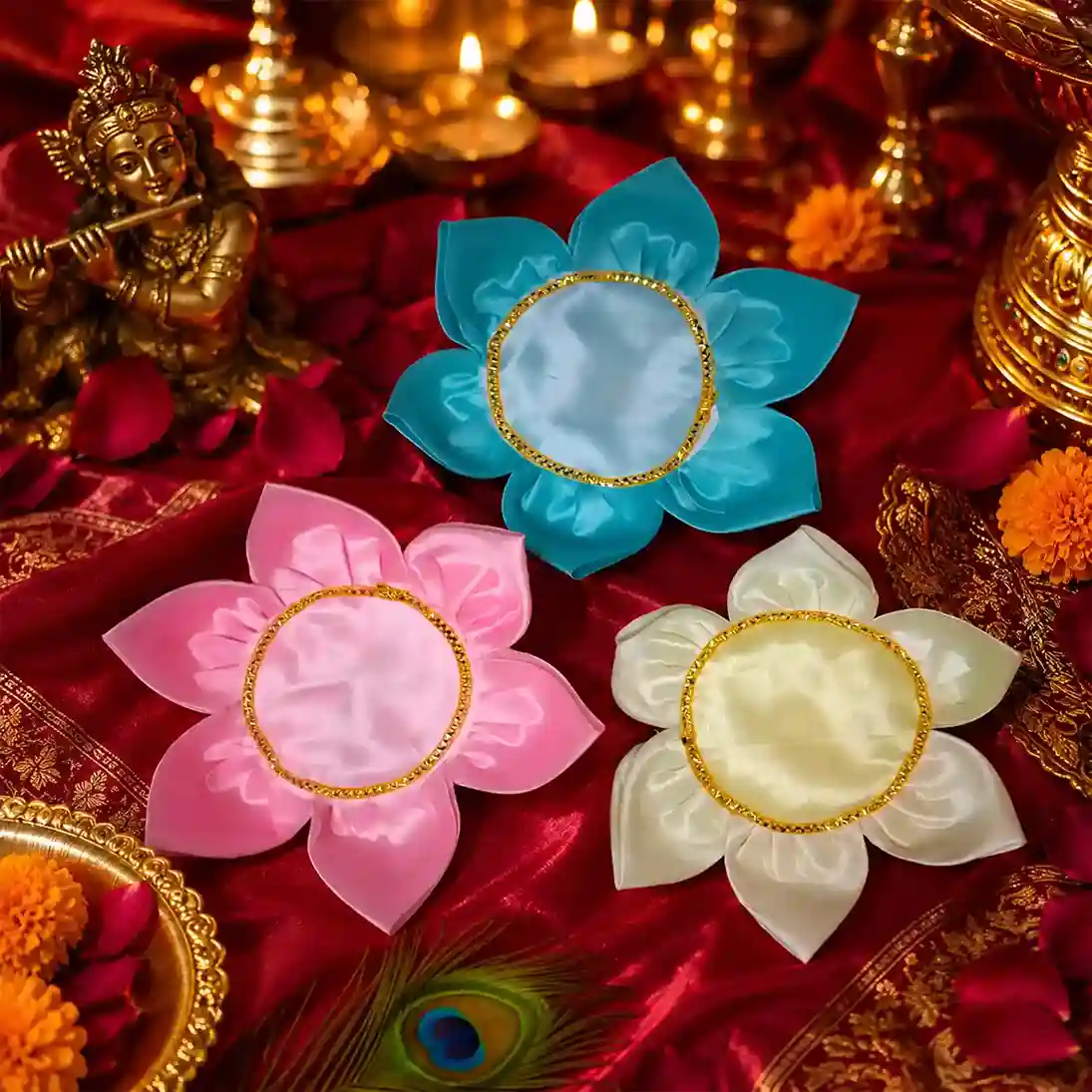 Padma Aasan for God | Lotus Shape Puja Aasan for Idols